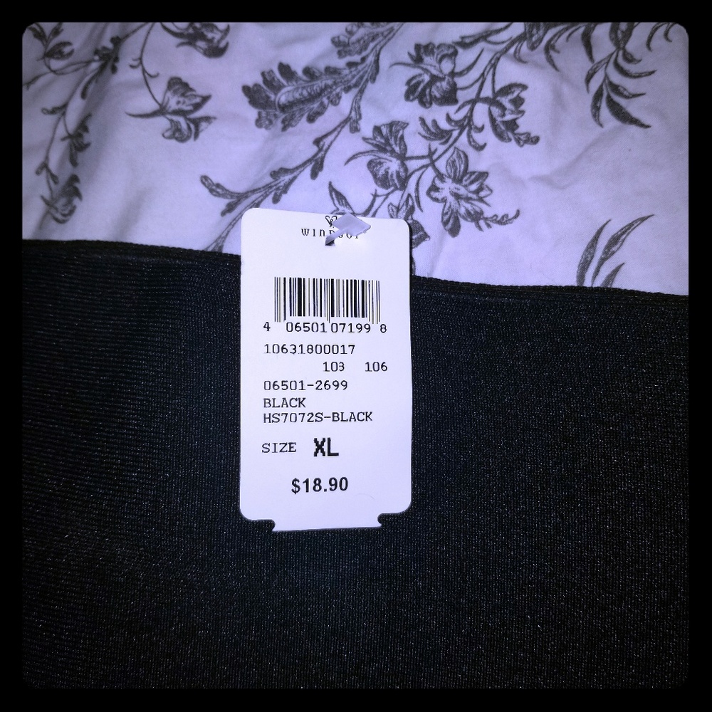 Black knee length bodycon skirt